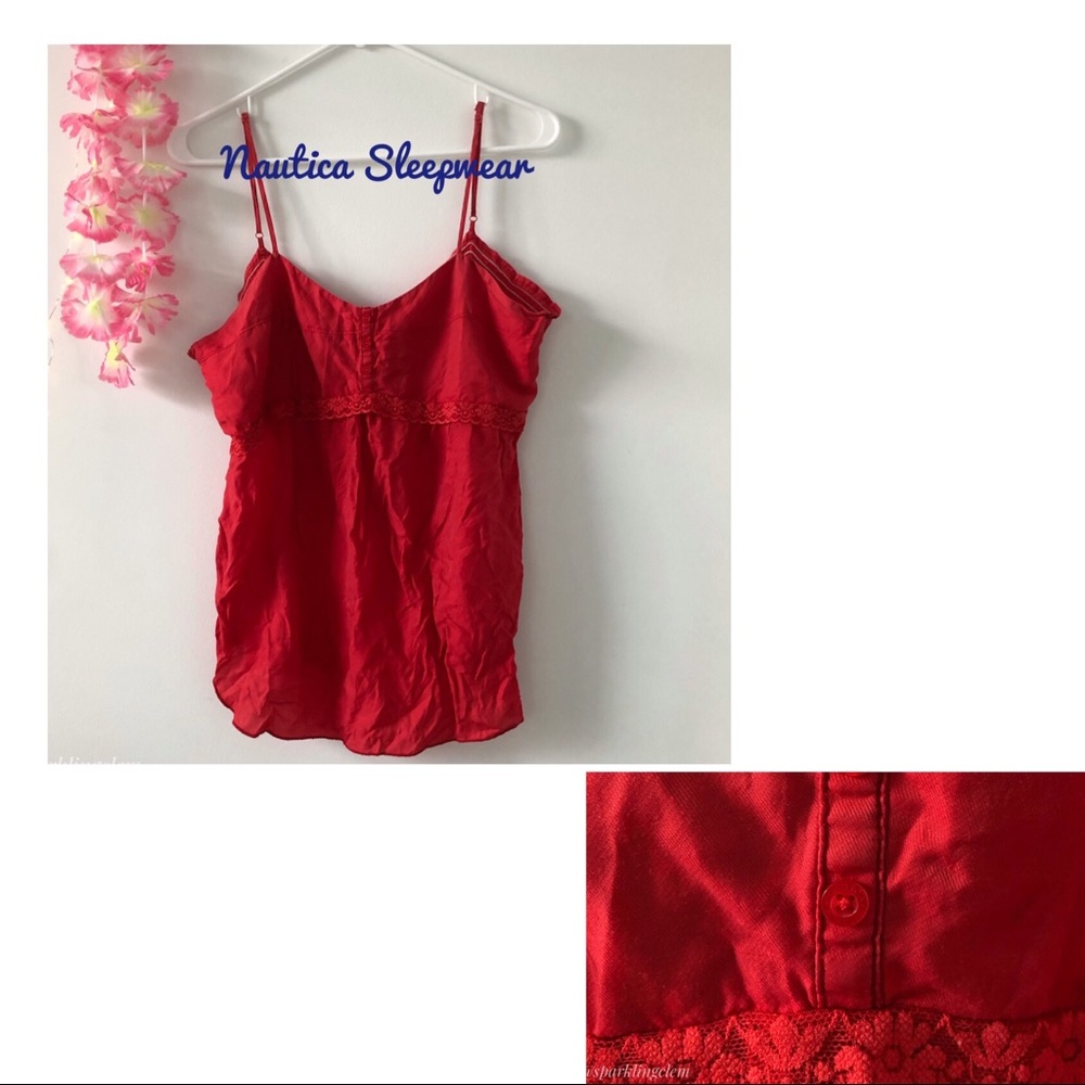 ✨$5/$20✨ Nautica Red Peasant Camisole